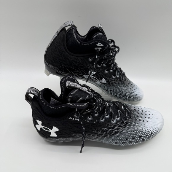 Under Armour UA Spotlight Clone‎ 3.0 MC Football Cleats Black / White Mens 10